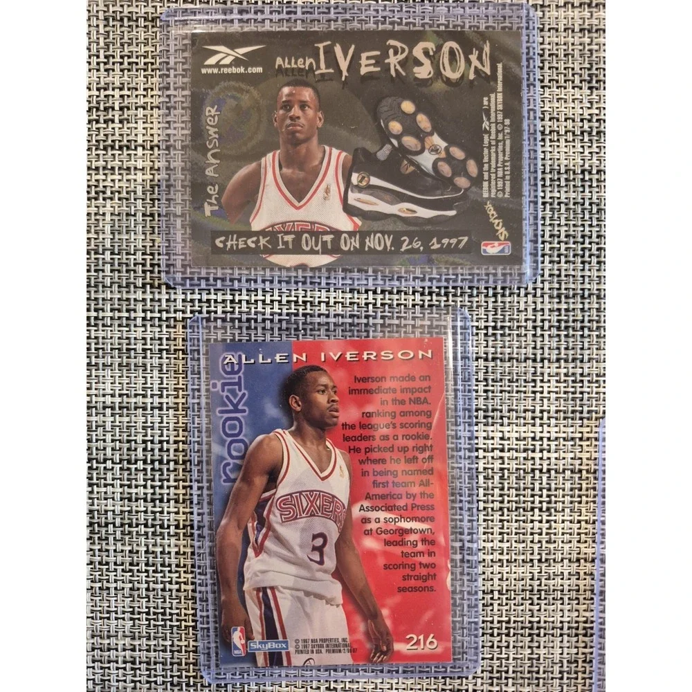 Allen Iverson Lot of 6 Rookie & RC Inserts - Fleer Metal, Z Force, Skybox 76ers